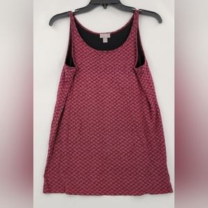 J Jill Wearever collection layering stitch tank. Size 1xl. Deep Pink tones.